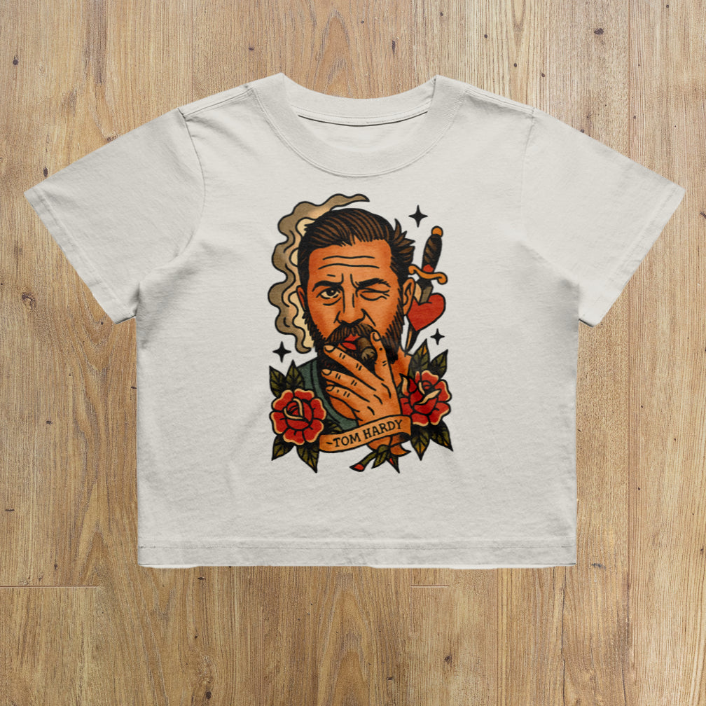 Tom Hardy Inspired Tattoo Graphic Women’s Heavy Faded T-Shirt