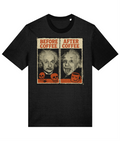 Albert Einstein Coffee Short sleeve t-shirt - Funny before and after