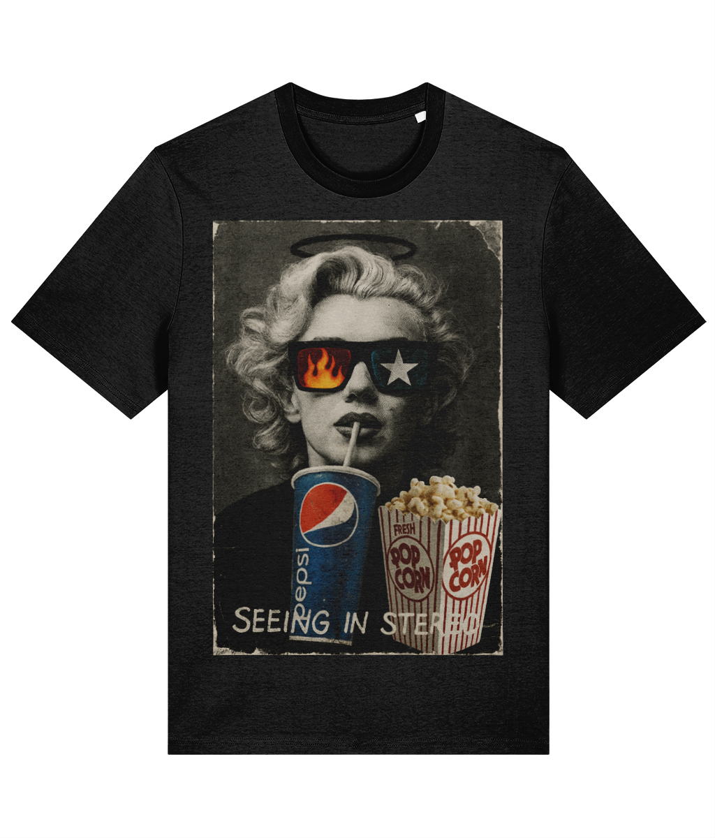 Marilyn Movies T-Shirt - 100% Cotton - Seeing in Stereo