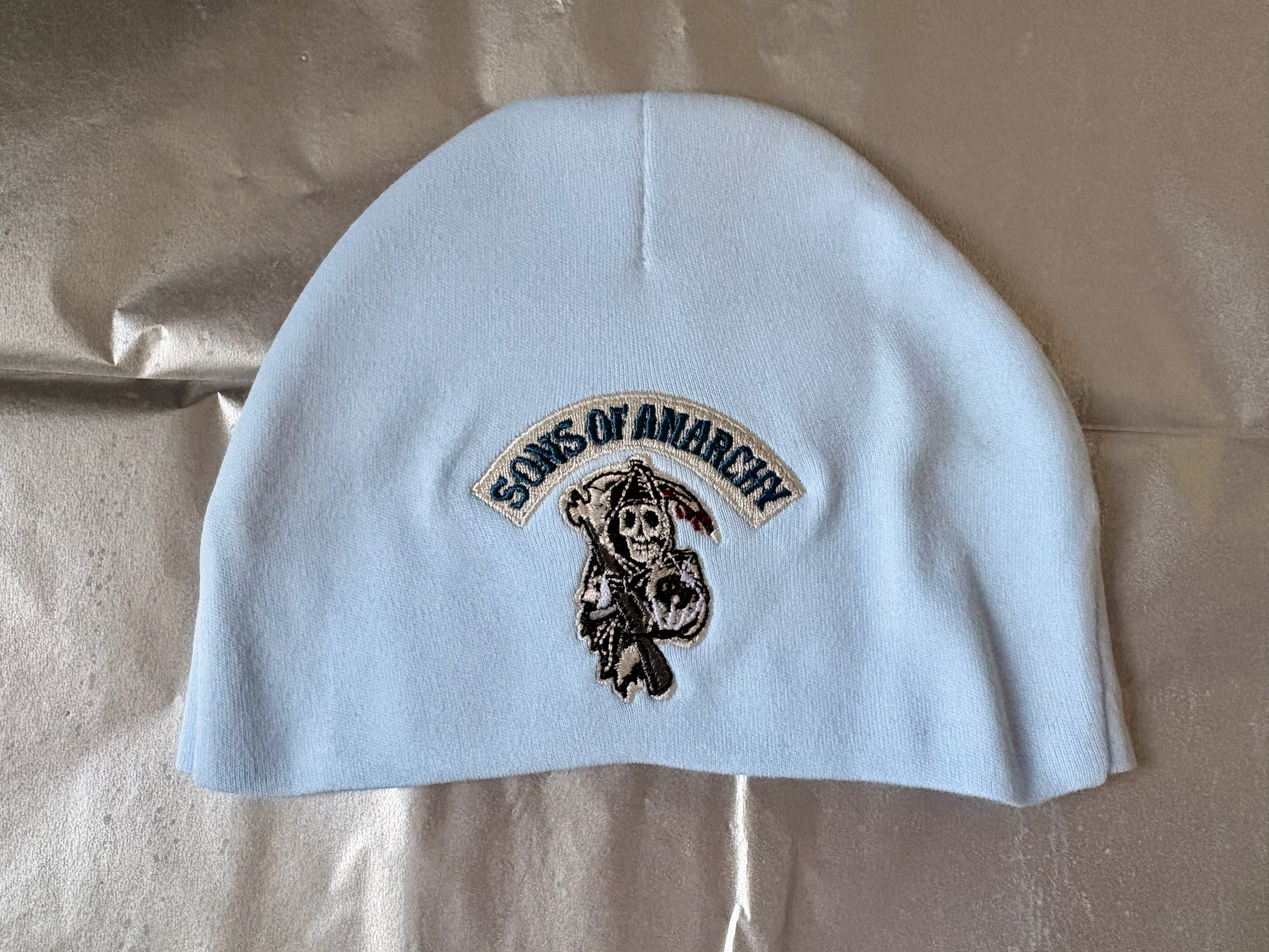 Sons of Anarchy Inspired Baby Beanie | Abel Style Baby Blue Cotton Hat
