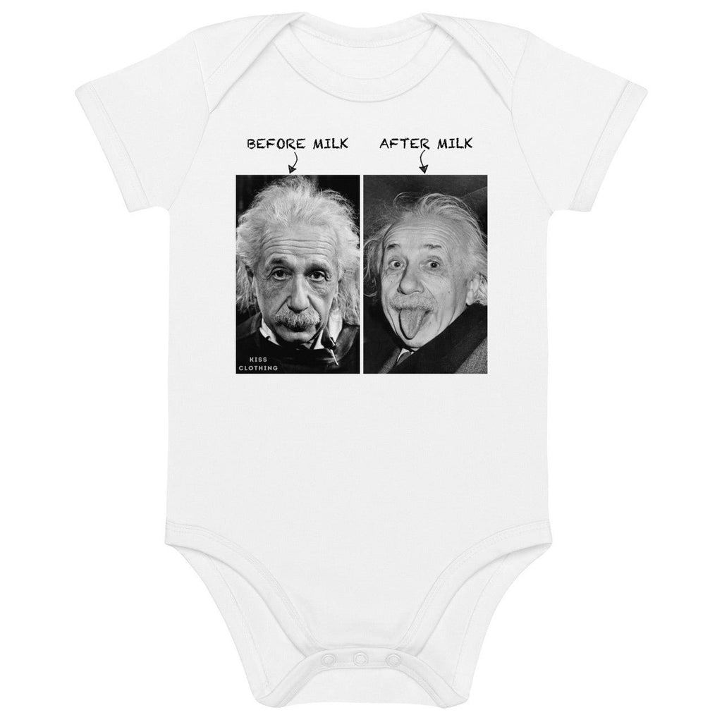 Einstein Organic cotton baby bodysuit - Before Milk After Milk