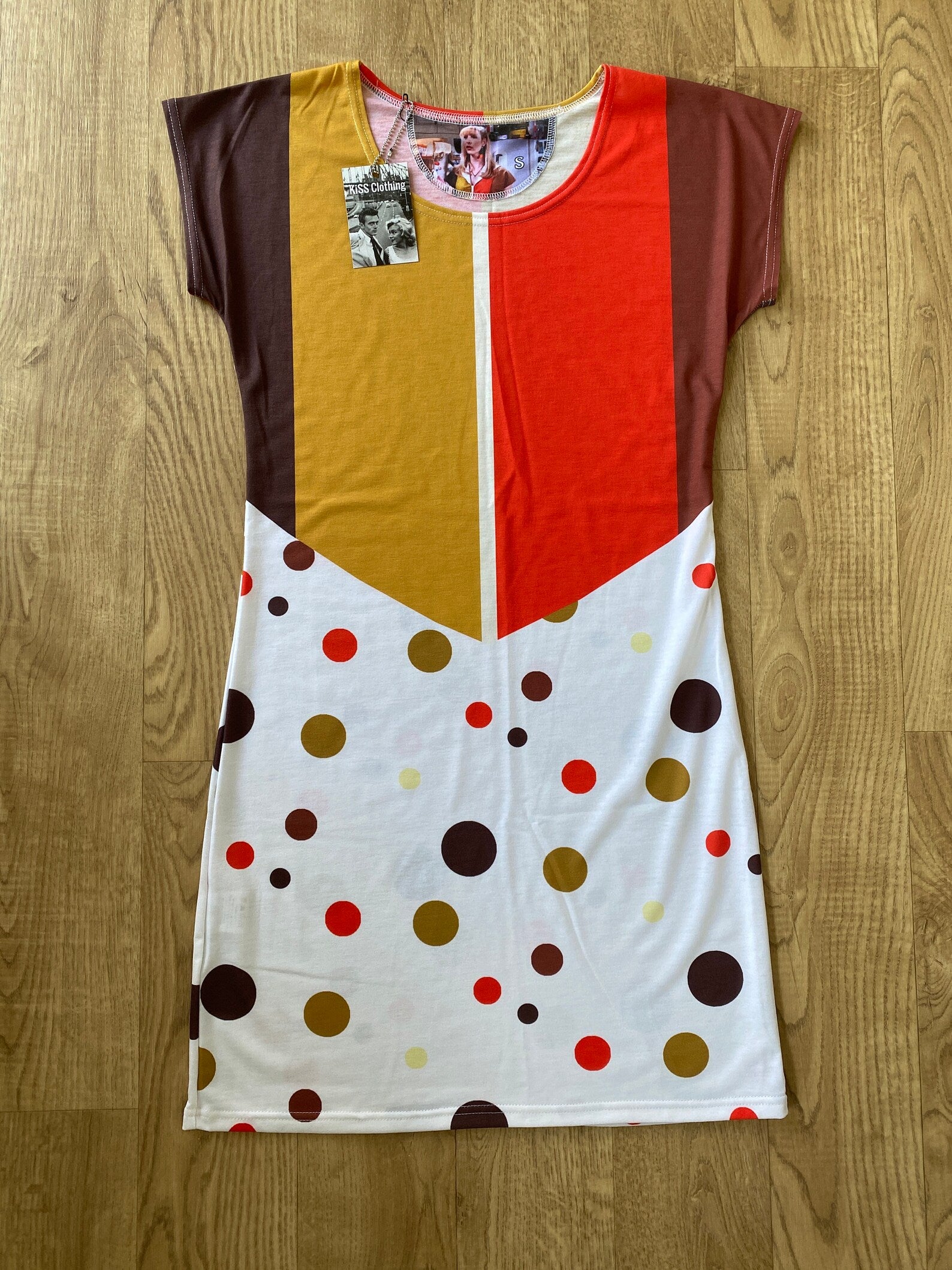 Phoebe Buffay Inspired Dress | Retro Stripe & Spot 90s Friends TV Show Costume