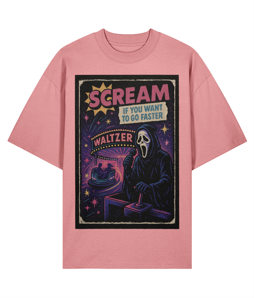 Scream Waltzer Unisex Oversized High Neck T-Shirt