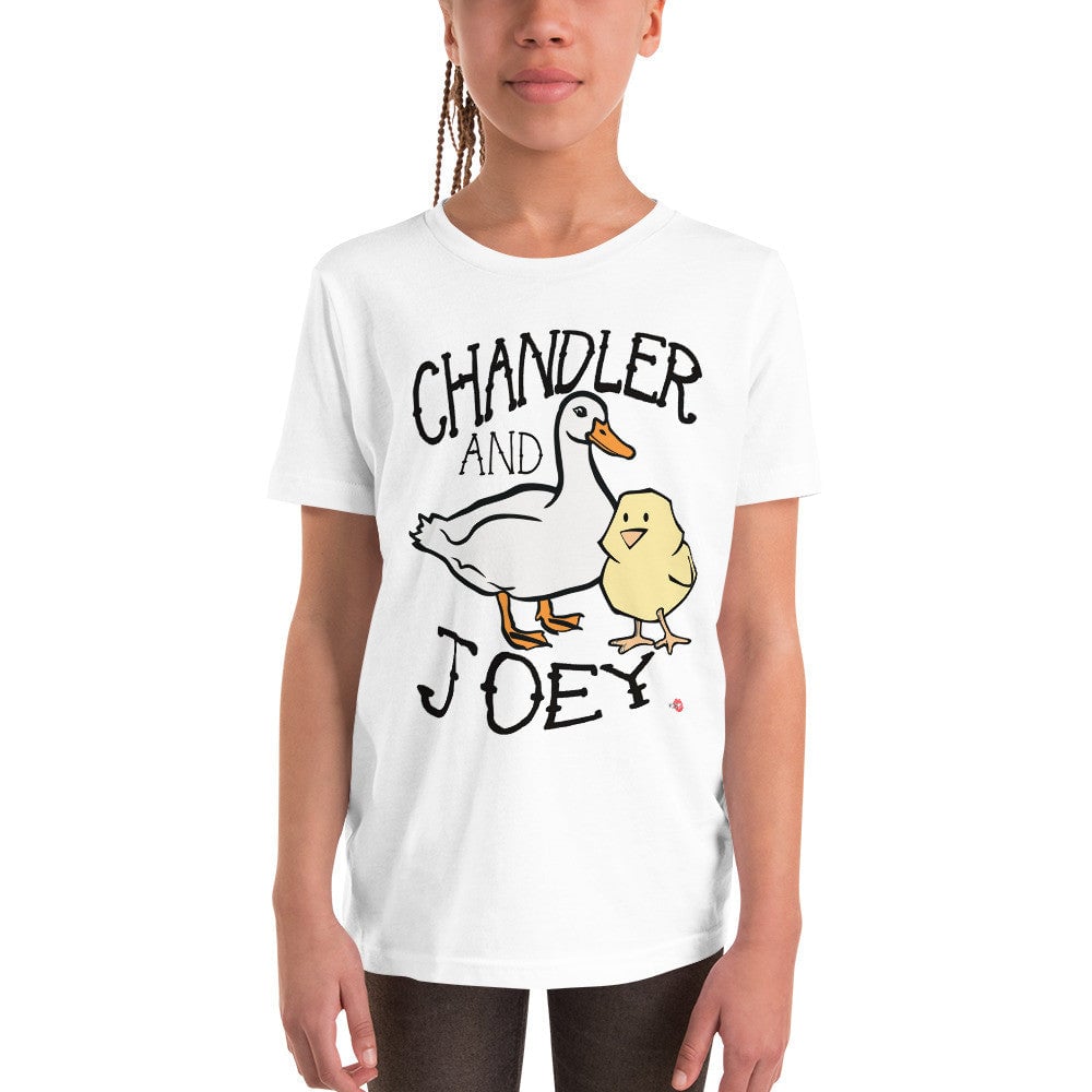 Joey and Chandler Kids Short Sleeve T-Shirt - Friends Show Chick Duck