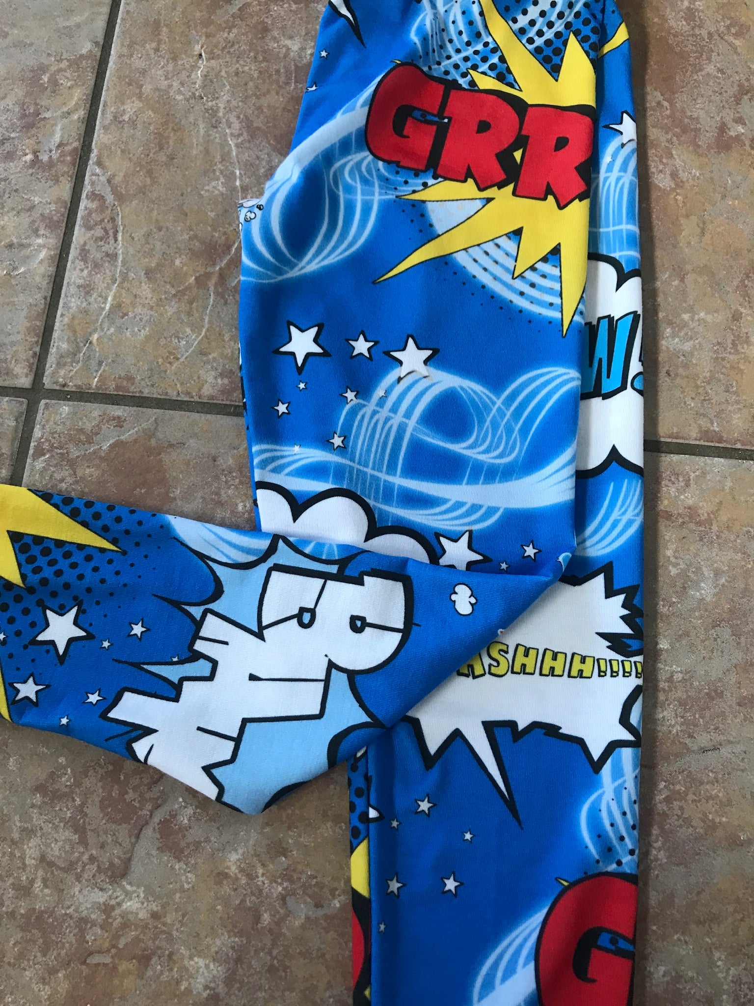 Kids Comic Pop Art Leggings – Vibrant & Durable Playwear