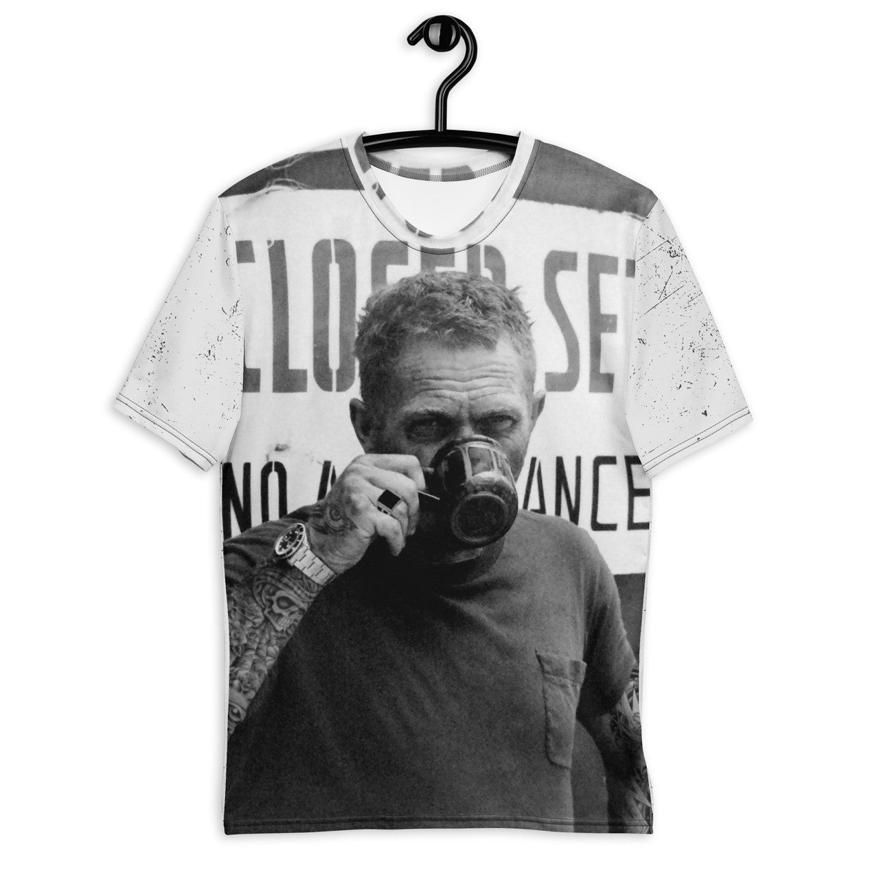 Steve McQueen Tattooed t-shirt - Retro Hollywood Great Escape ink