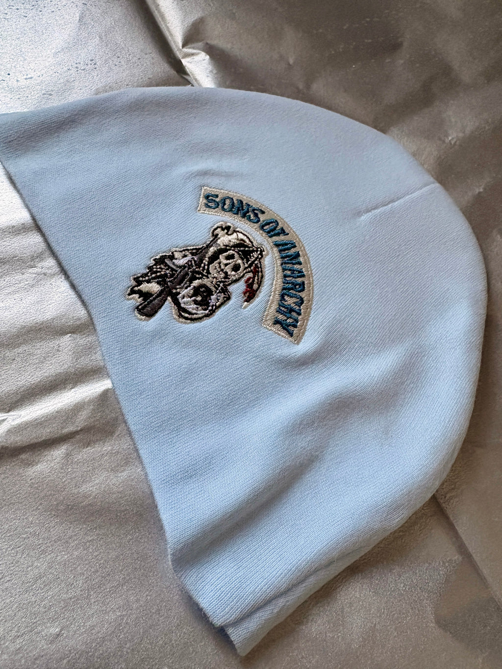 Sons of Anarchy Inspired Baby Beanie | Abel Style Baby Blue Cotton Hat
