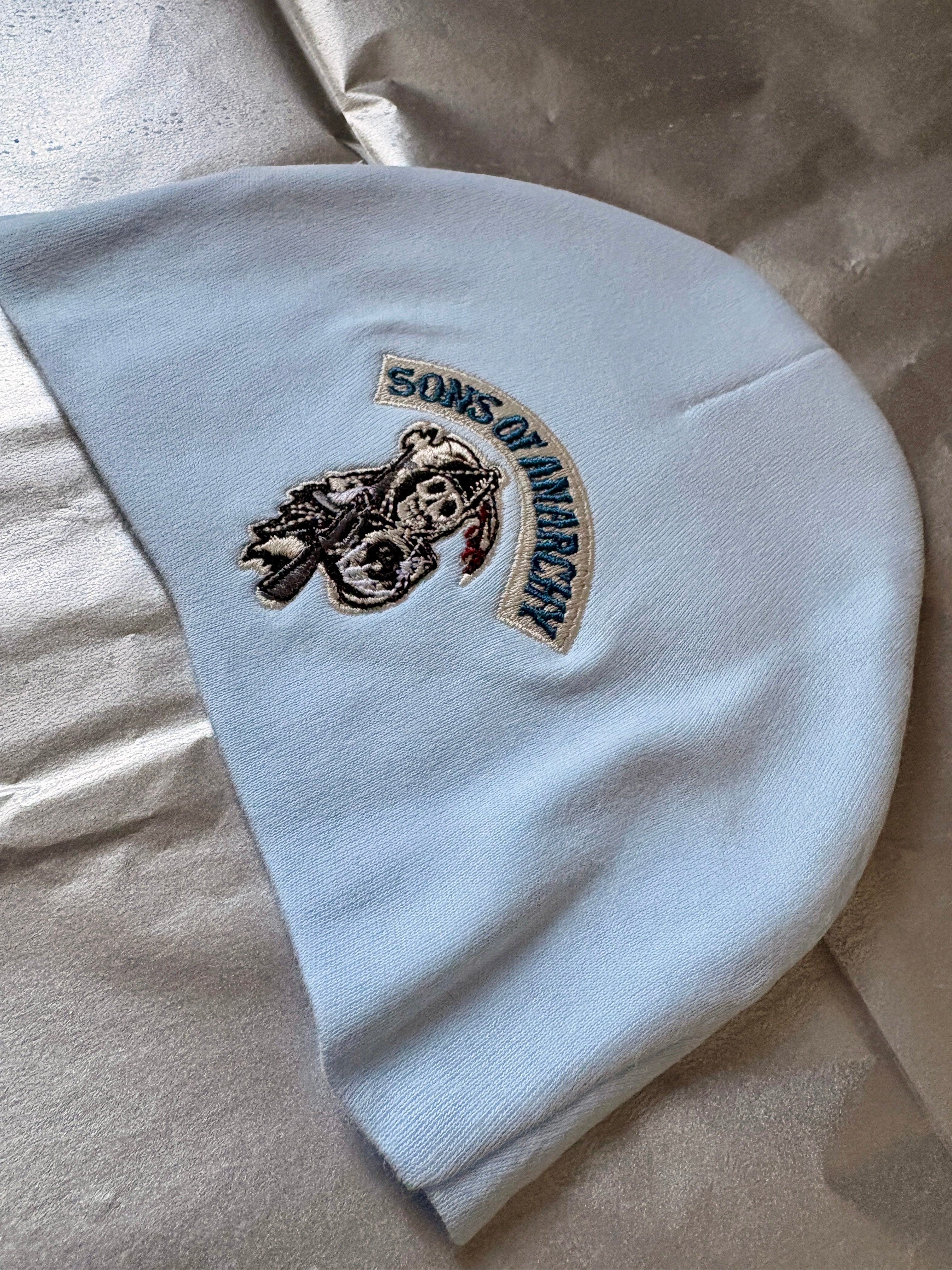 Sons of Anarchy Inspired Baby Beanie | Abel Style Baby Blue Cotton Hat