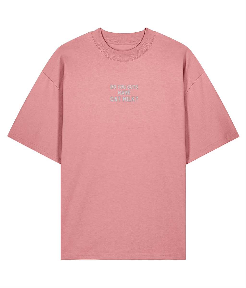 Oat Milk Diner Unisex Oversized High Neck T-Shirt