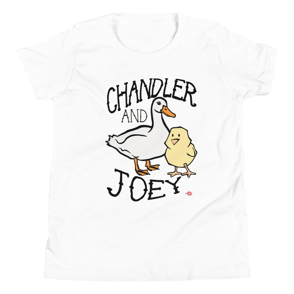 Joey and Chandler Kids Short Sleeve T-Shirt - Friends Show Chick Duck