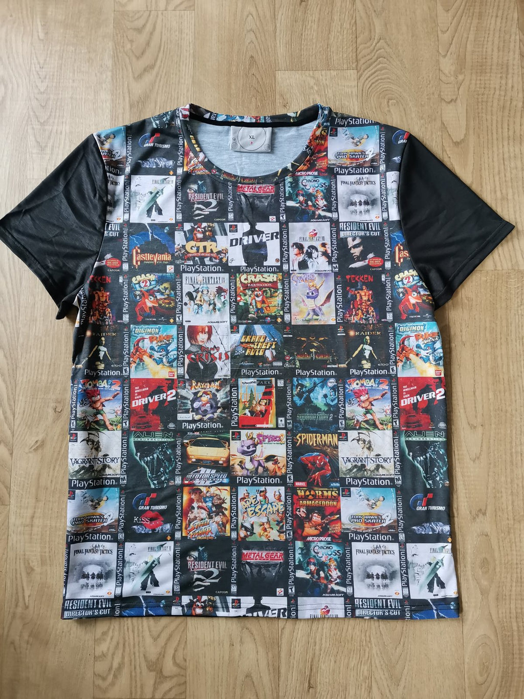 PlayStation 1 Gaming Handmade T-Shirt - PS1 Sony, gamer fan classic