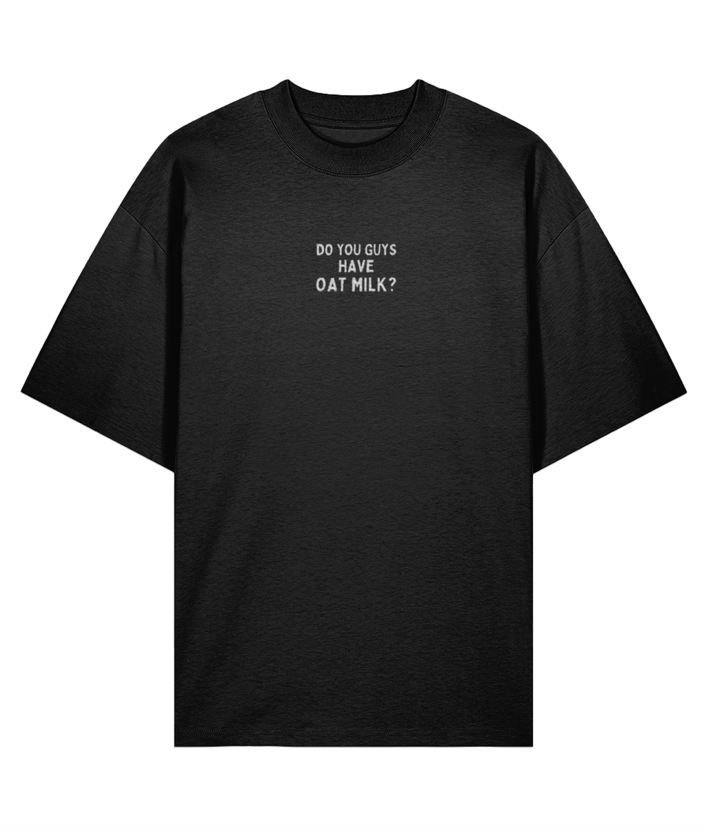 Oat Milk Diner Unisex Oversized High Neck T-Shirt