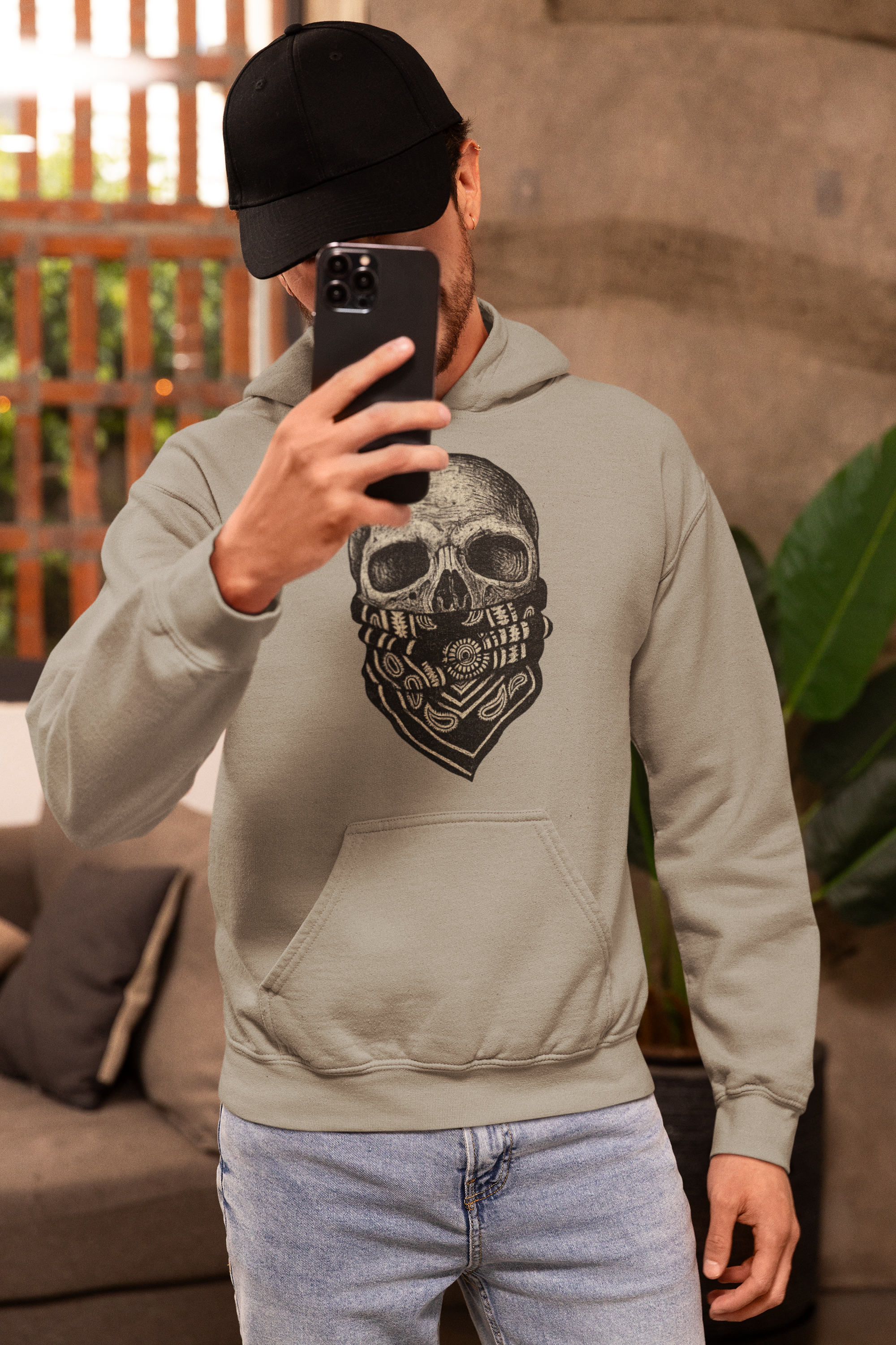 Skull Hoodie Unisex – Organic Cotton & Recycled Polyester | Streetwear