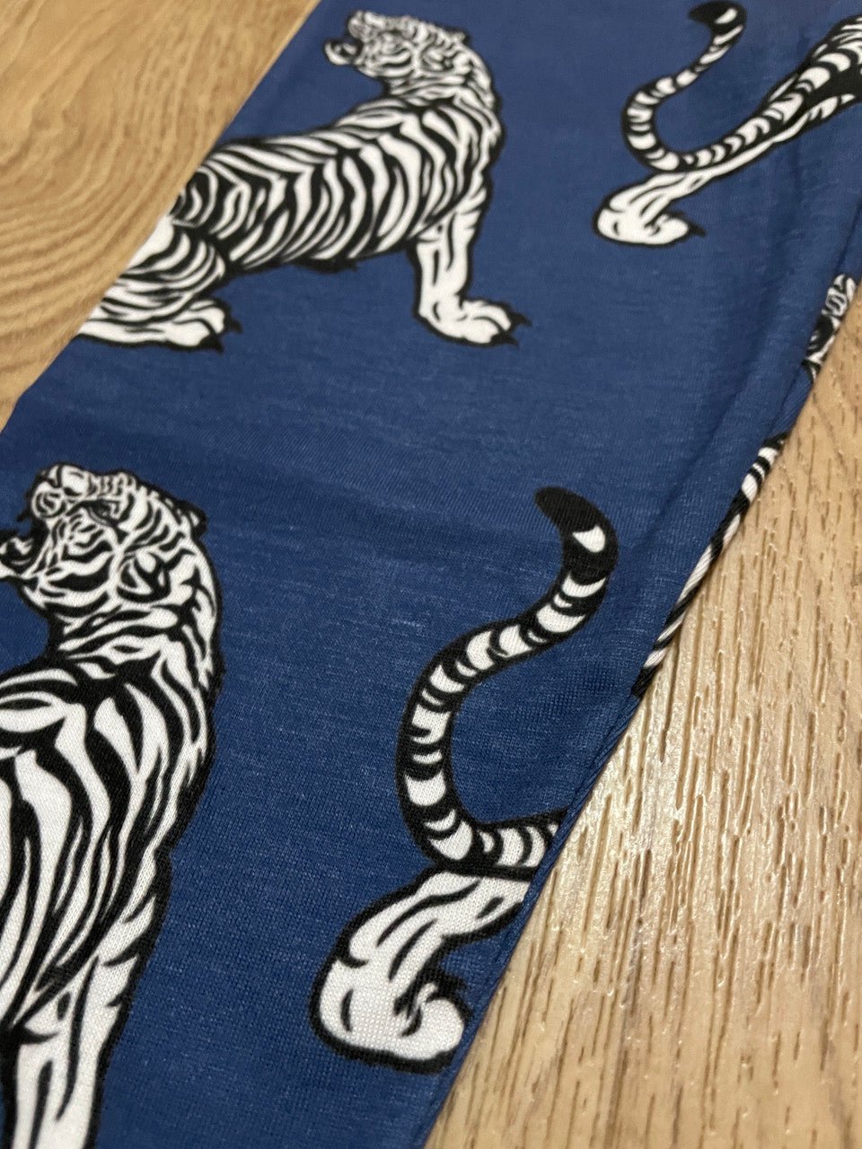Kids White Tiger Leggings — Soft & Stretchy