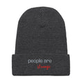 People Are Strange Waffle beanie - Embroidered