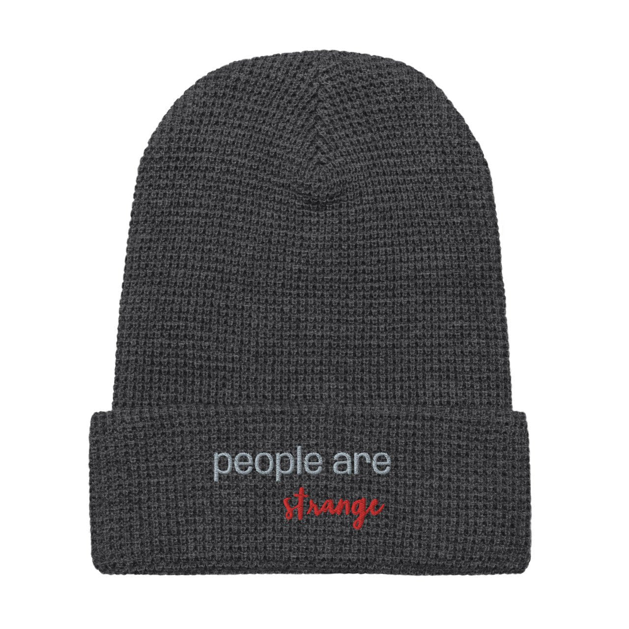 People Are Strange Waffle beanie - Embroidered