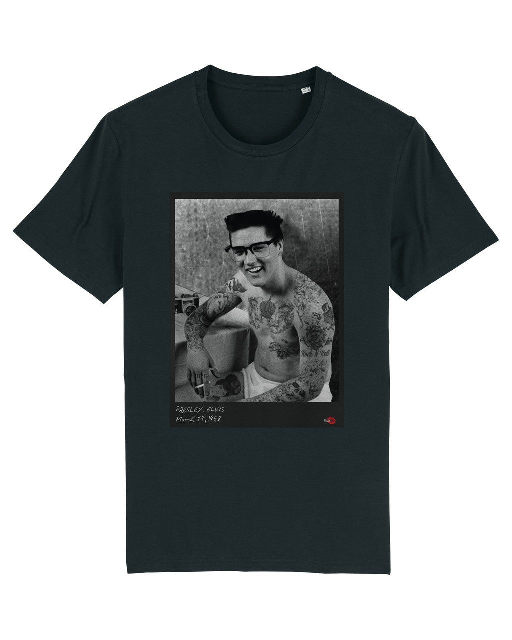 Tattooed Elvis T-Shirt – 100% Cotton Retro Rock'n'Roll Tee