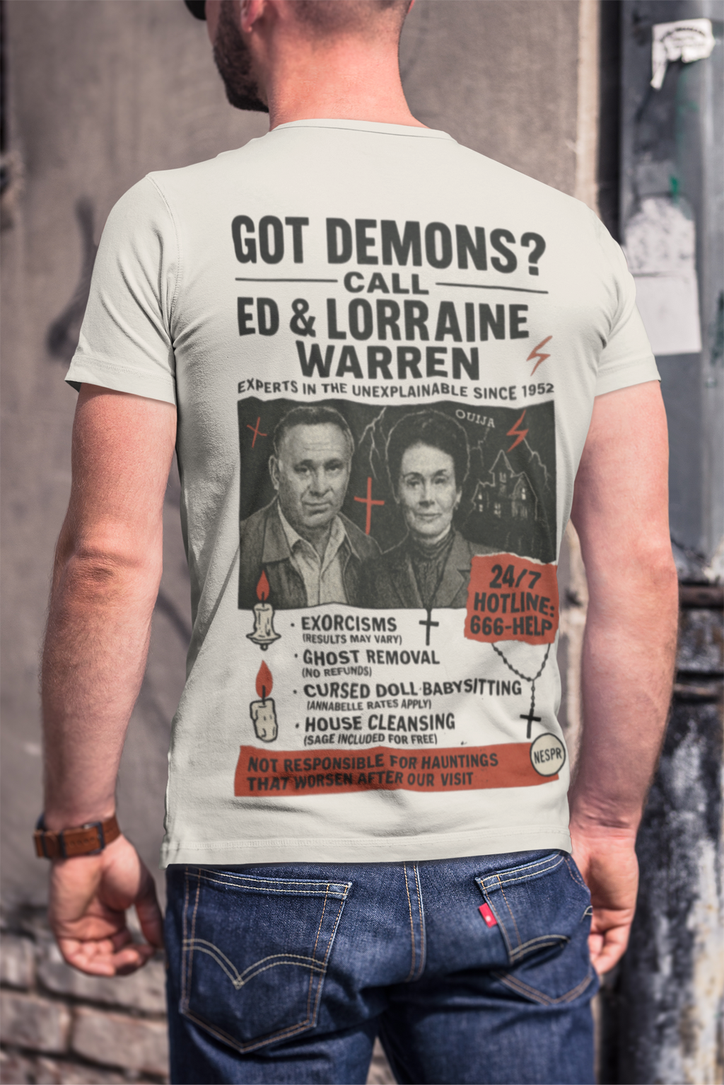 Got Demons? Ed & Lorraine Warren Paranormal T-Shirt – Heavyweight 100% Cotton