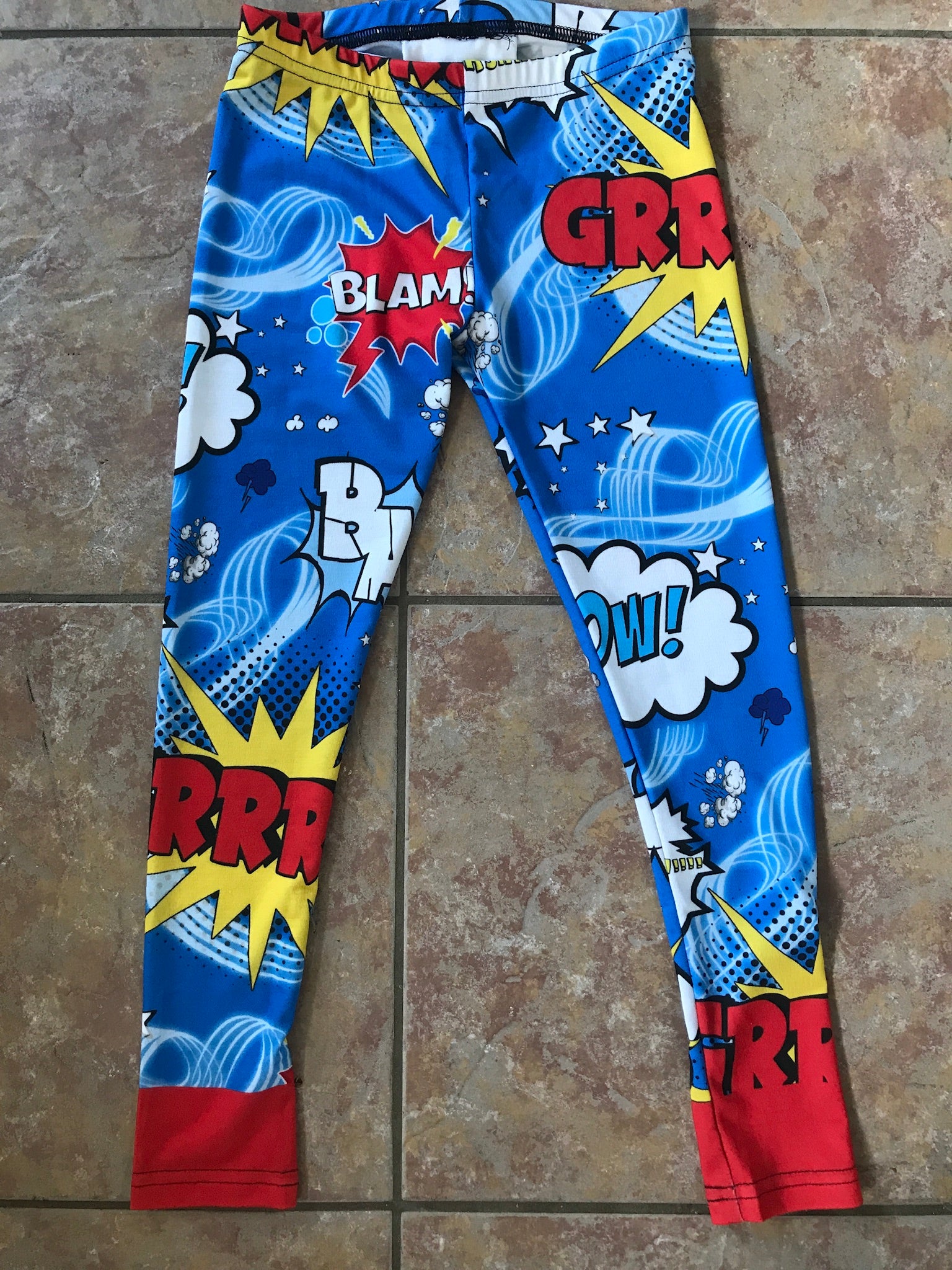 Kids Comic Pop Art Leggings – Vibrant & Durable Playwear