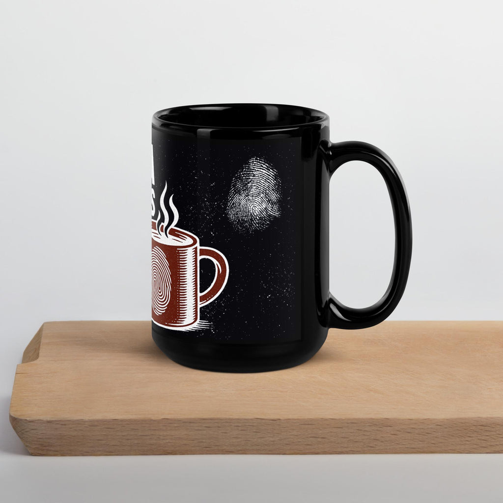 Hot Tea, Cold Cases – Black Ceramic Mug