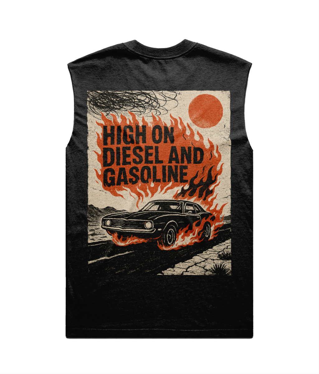 Diesel and Gasoline Heavy Faded Tank Top - Fuel the Fire