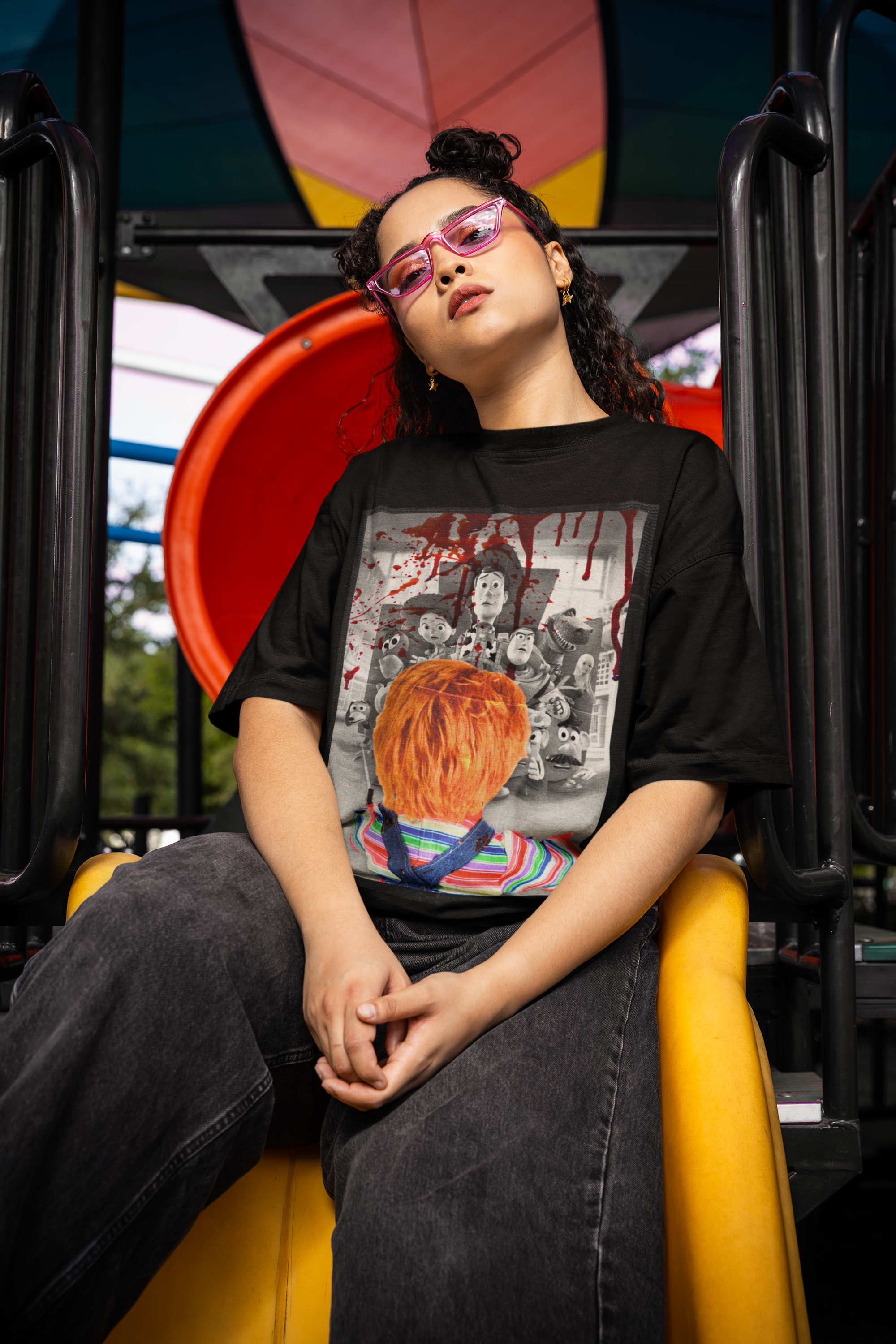 Toy Story vs Chucky Oversized T-Shirt | 100% Organic Cotton Heavyweight Tee