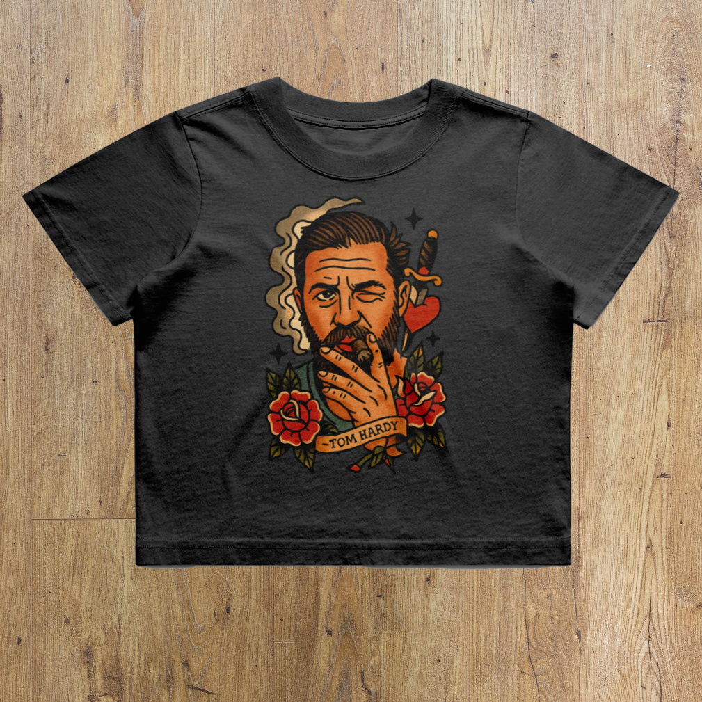 Tom Hardy Inspired Tattoo Graphic Women’s Heavy Faded T-Shirt