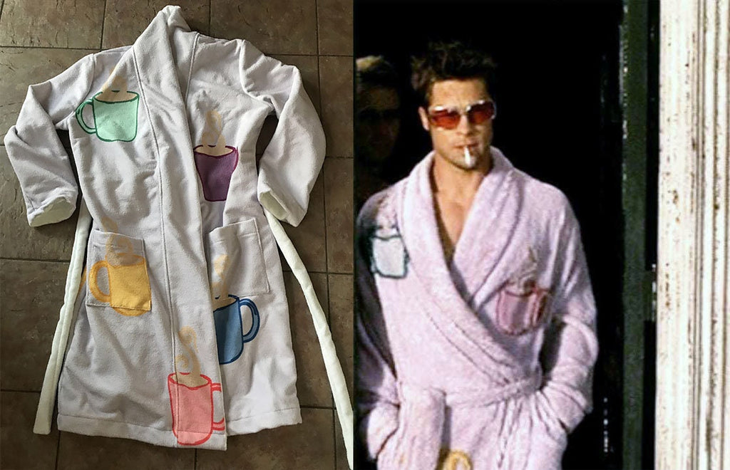Tyler Durden Inspired Coffee Cups Lilac Dressing Gown
