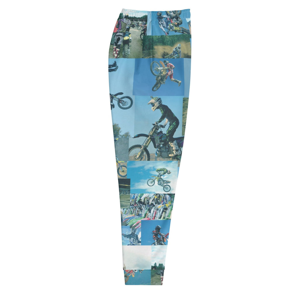 Motocross Print Handmade Joggers - Soft Cotton-Feel Sweatpants