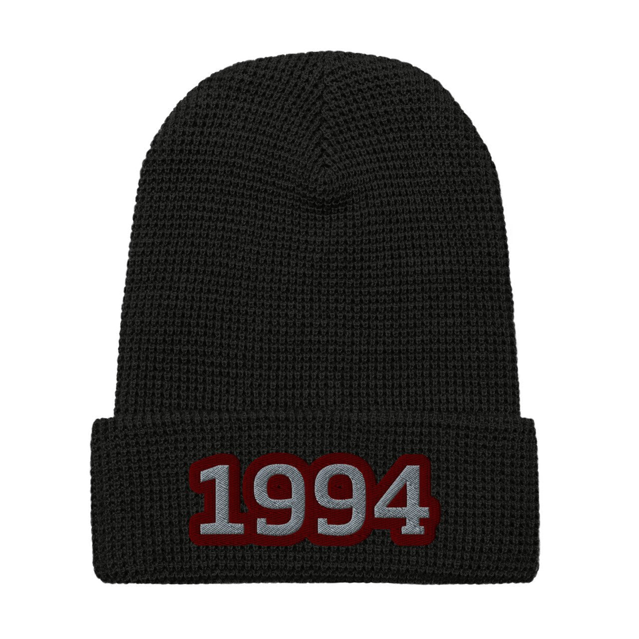 Custom Embroidered Year Waffle Beanie - Personalised Retro Style