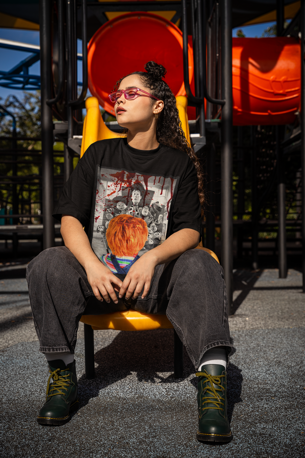 Toy Story vs Chucky Oversized T-Shirt | 100% Organic Cotton Heavyweight Tee