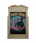 "Pool Side Grim" Oversized Tank – 100% Premium Cotton Sleeveless Tee