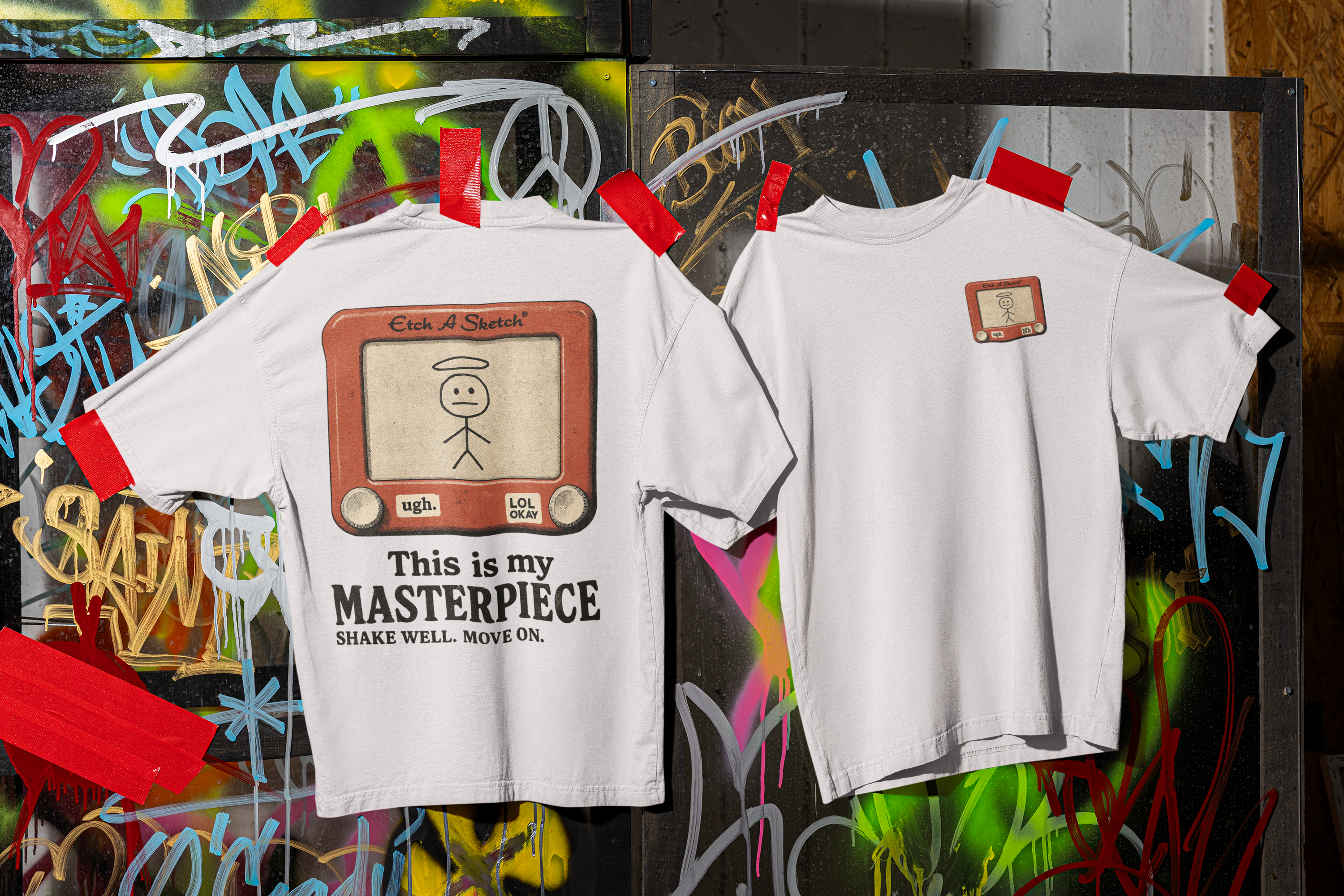 This Is My Masterpiece Shake Well Oversized T-Shirt – Heavyweight Cotton