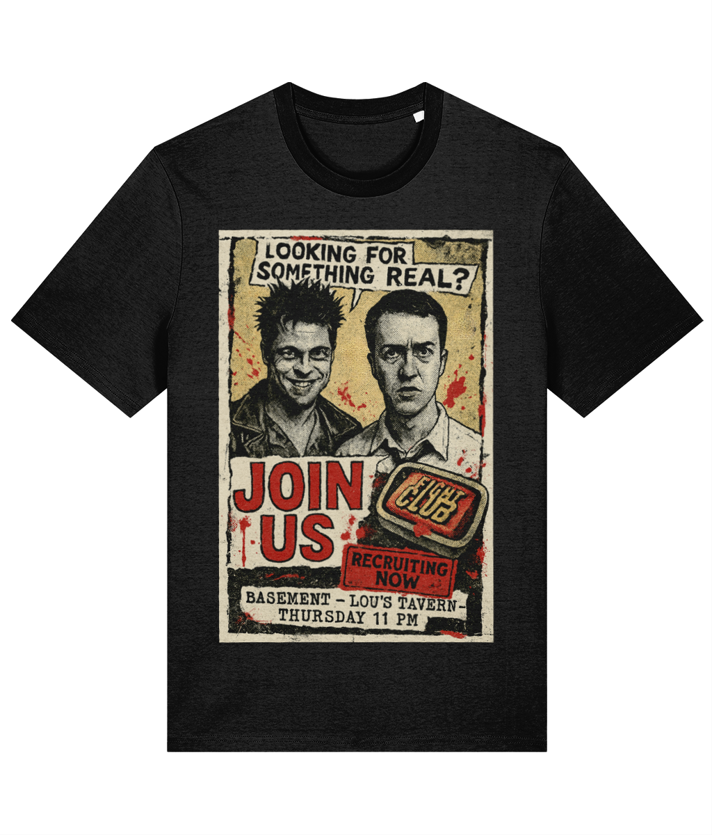 Fight Club Recruitment Poster T-Shirt – 100% Cotton
