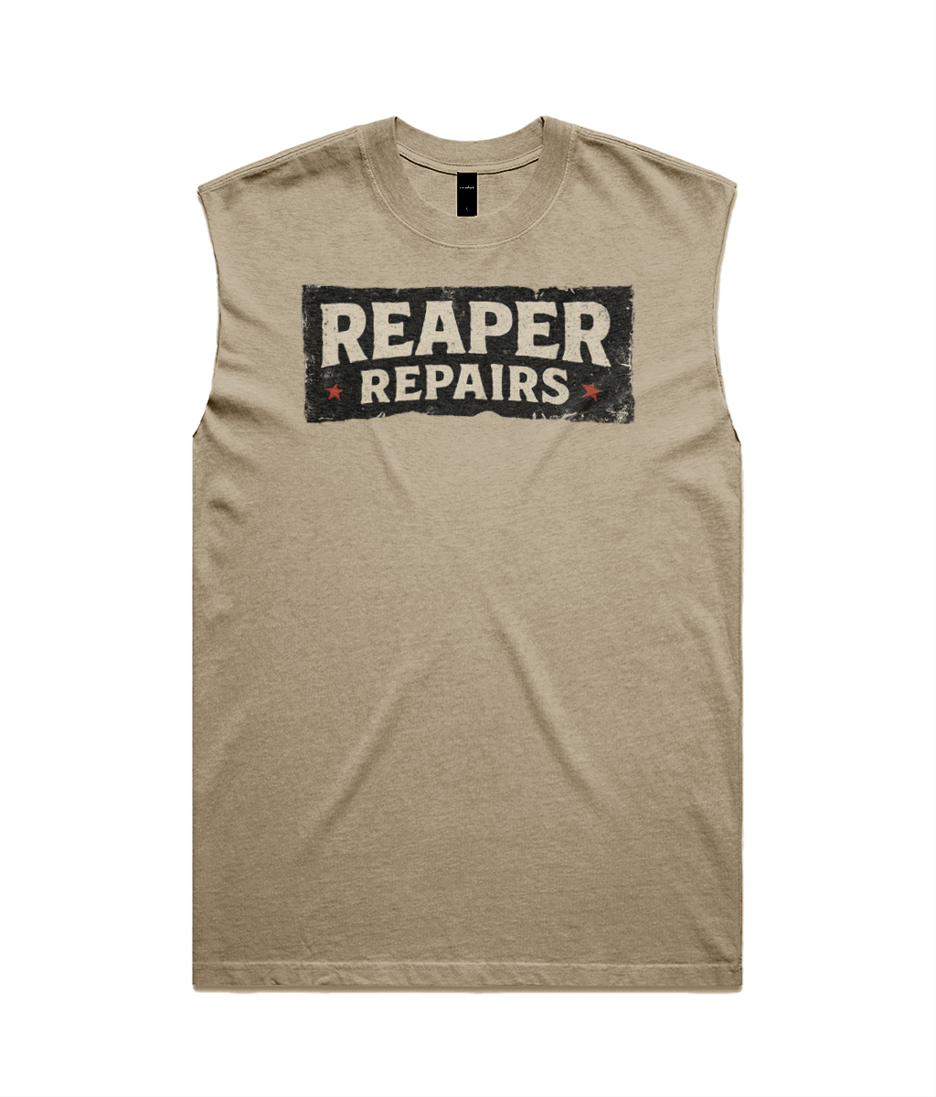 Reaper Repairs Heavy Faded Tank Top - Garage Vest