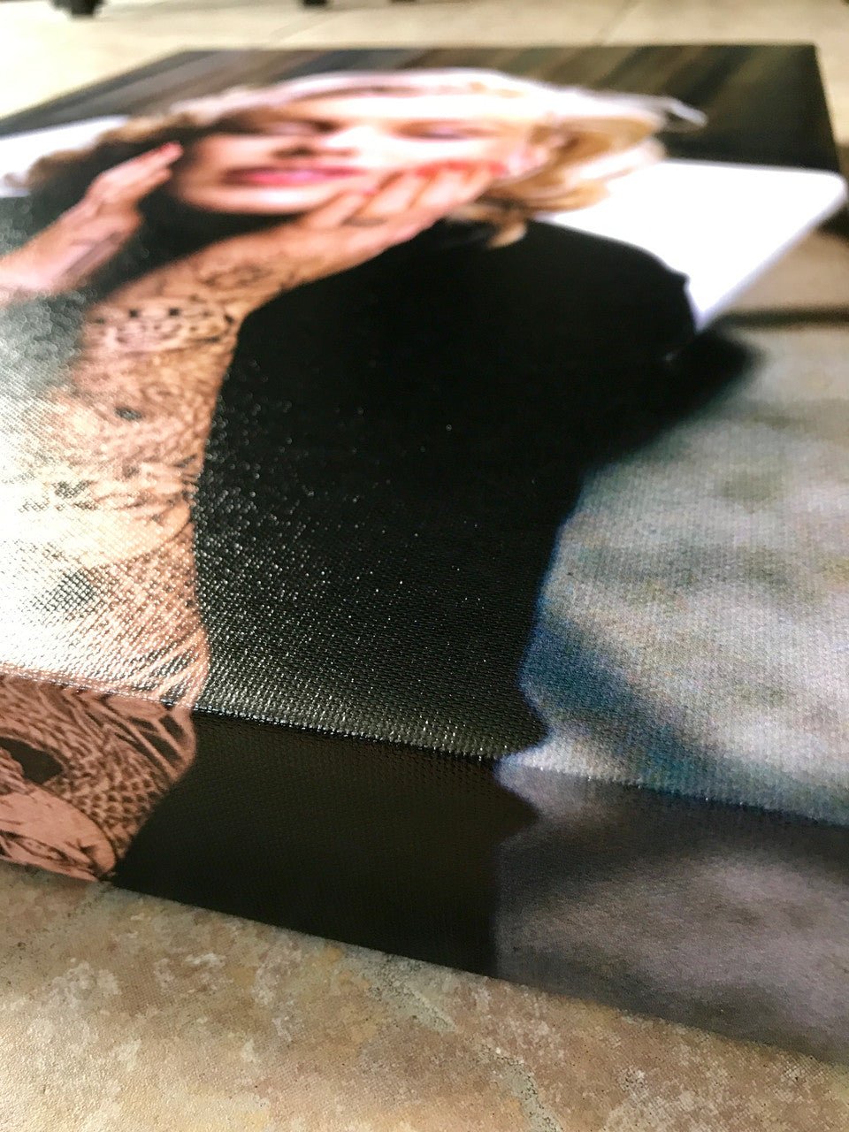 Marilyn Tattooed Canvas - Monroe Inked - Tattoo Sleeve - Wall Art