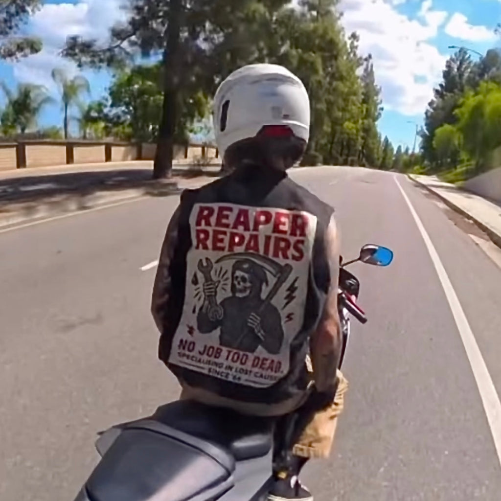 Reaper Repairs Heavy Faded Tank Top - Garage Vest