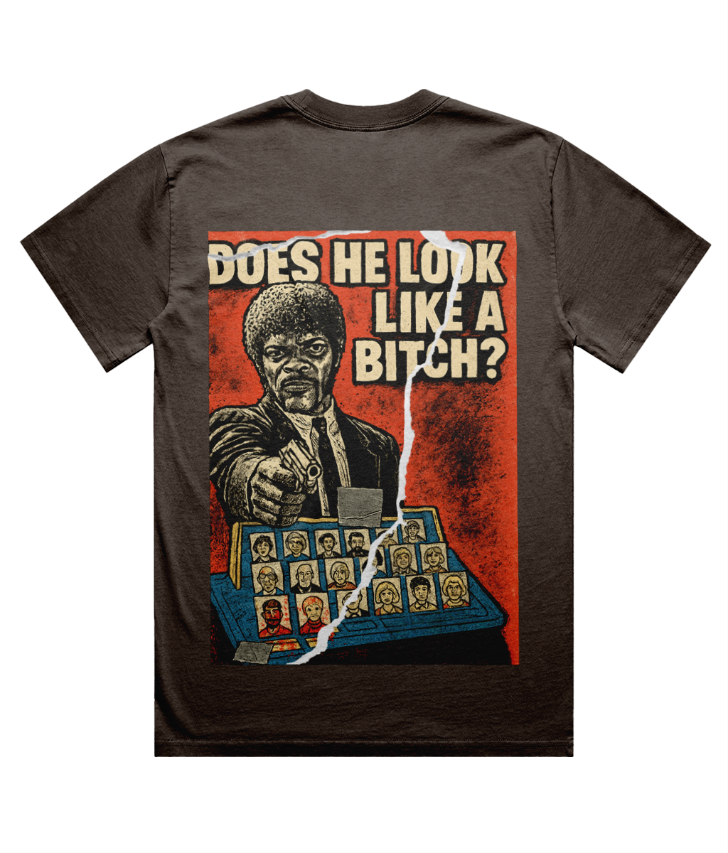 Pulp Fiction Jules Unisex Heavy Faded Tee - Guess Who - Alternative Graphic