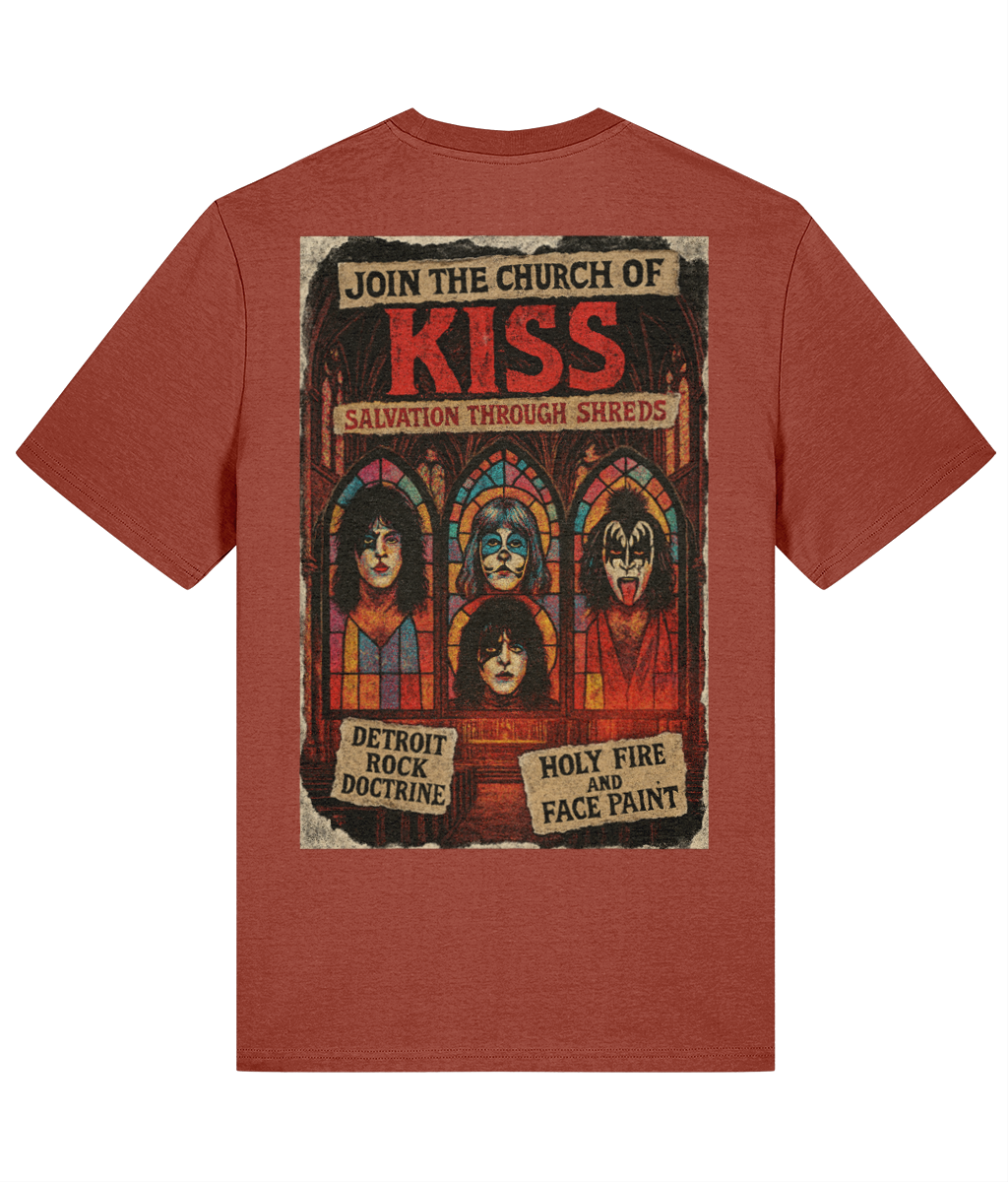 Church of KISS Unisex organic cotton t-shirt - Holy Fire and Face Paint