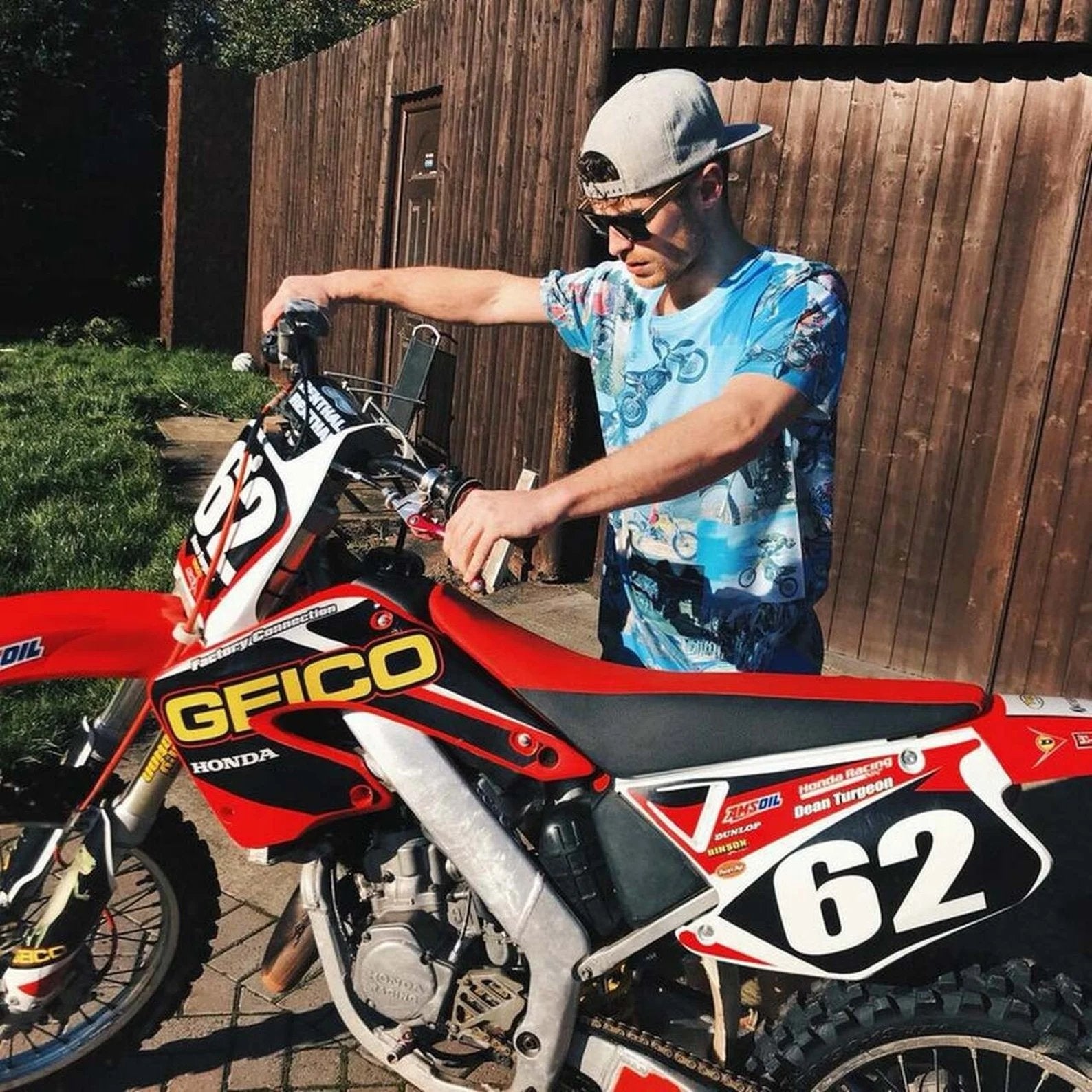 Motocross Motorcycle T-Shirt – Fight Club Tyler Durden Cosplay