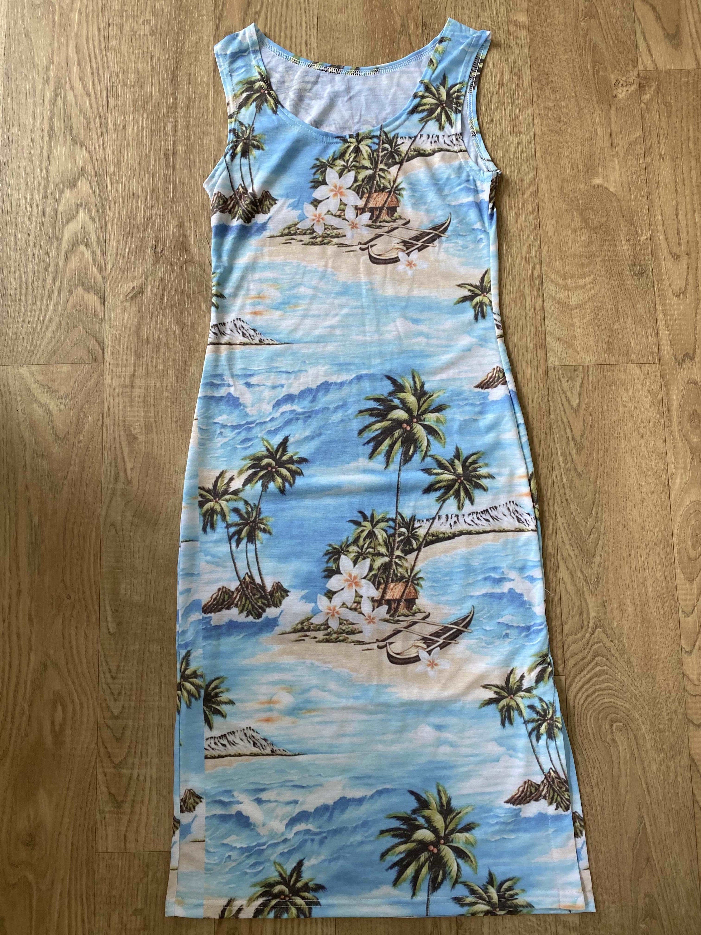 The One With the Hawaii Island Print Dress - Rachel Green Inspired