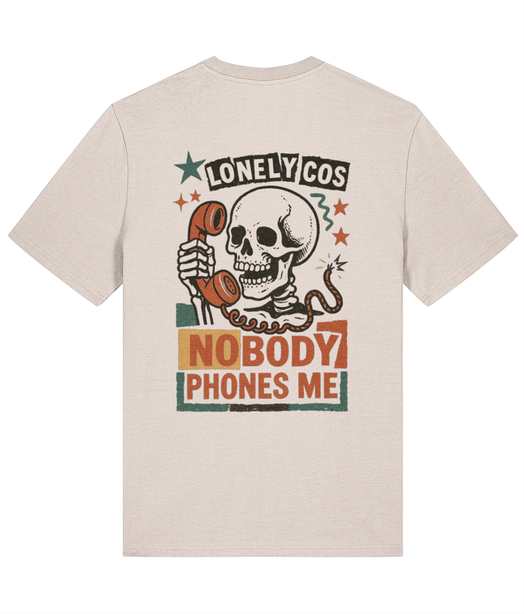 Nobody Phones Me Skull Unisex organic cotton t-shirt - Summer Tee