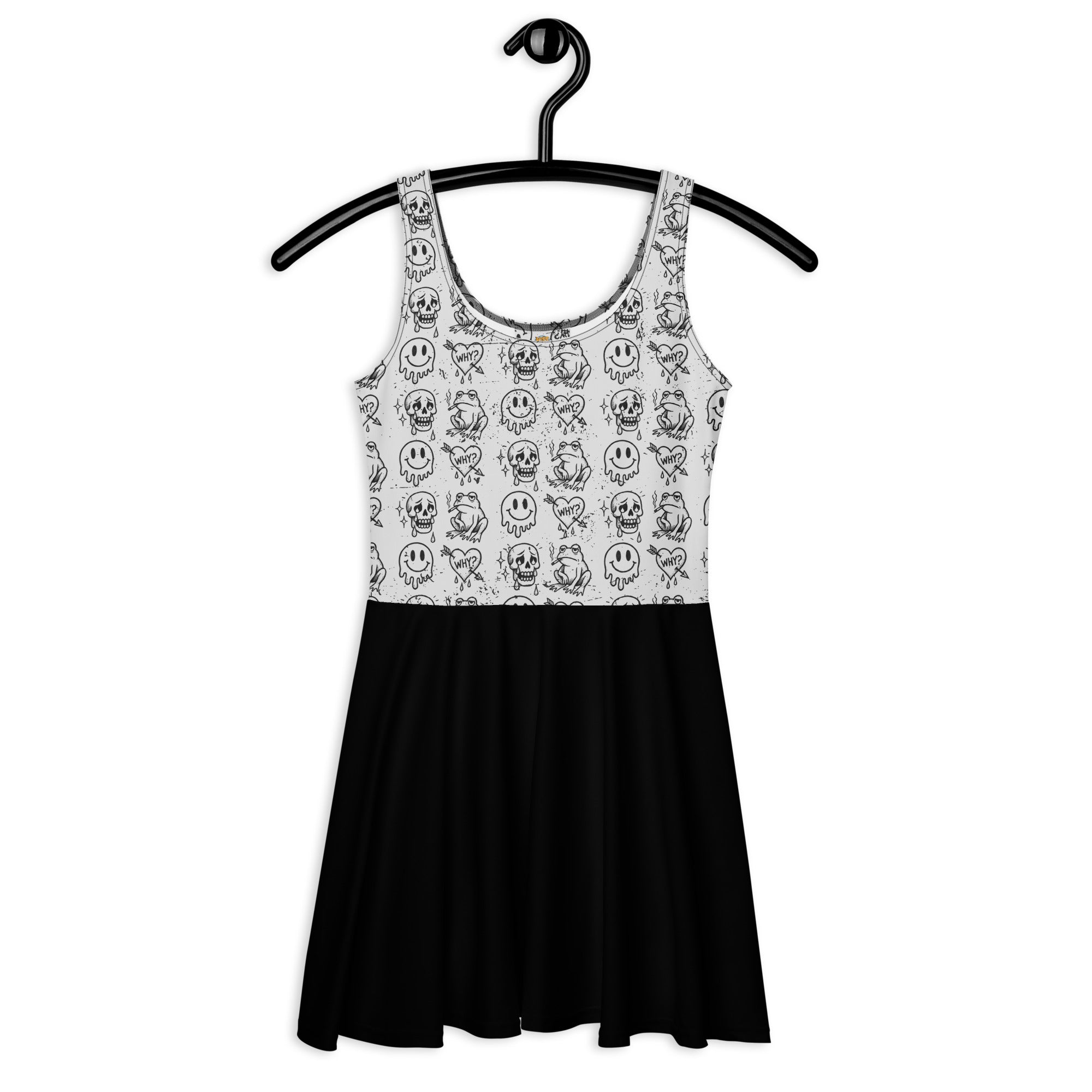 Tattoo Doodle Women’s Skater Dress – Handmade Flared Dress | Soft Stretch