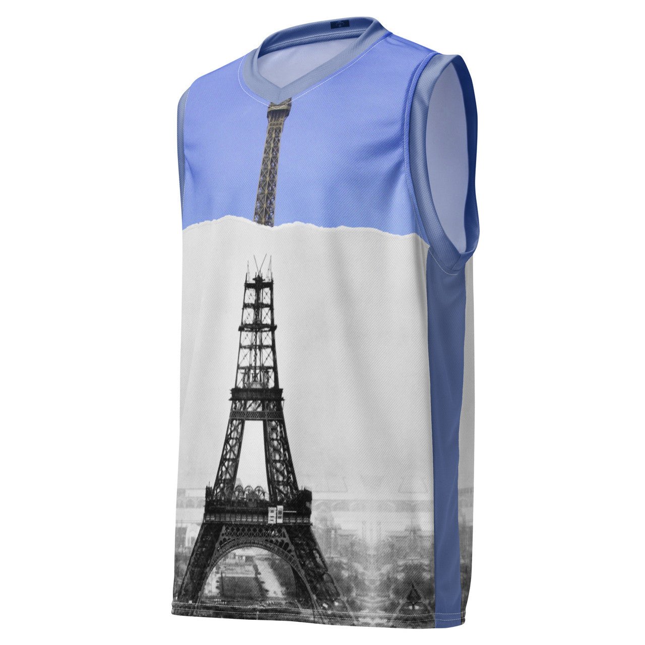 Eiffel Tower Construction Basketball Jersey - Recycled Streetwear