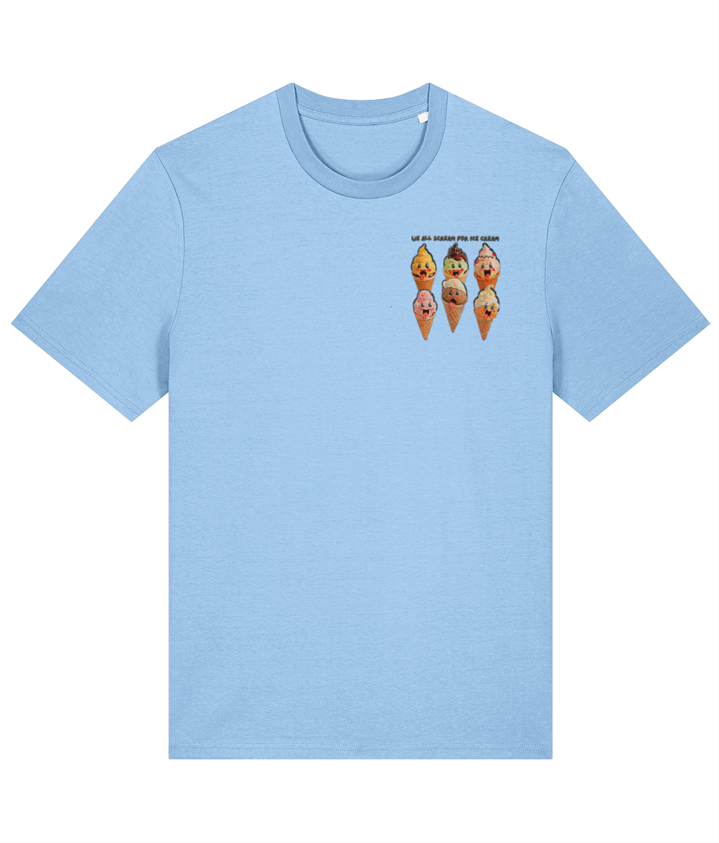 We All Scream For Ice Cream Unisex organic cotton t-shirt - Summer Tee