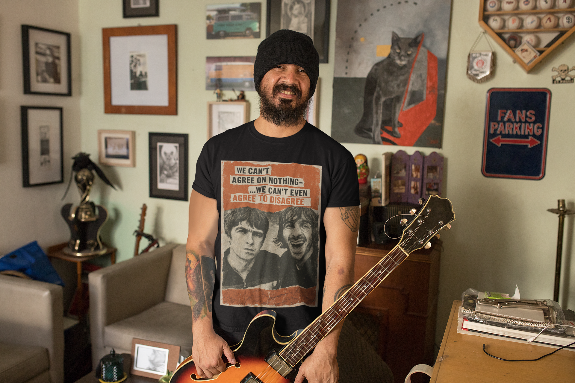 Oasis Gallagher Brothers T-Shirt - 100% Cotton - Britpop Inspired