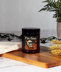 "I'm Fine" Skull Soy Wax Candle – Dark Humour Aromatherapy for Burnout Vibes