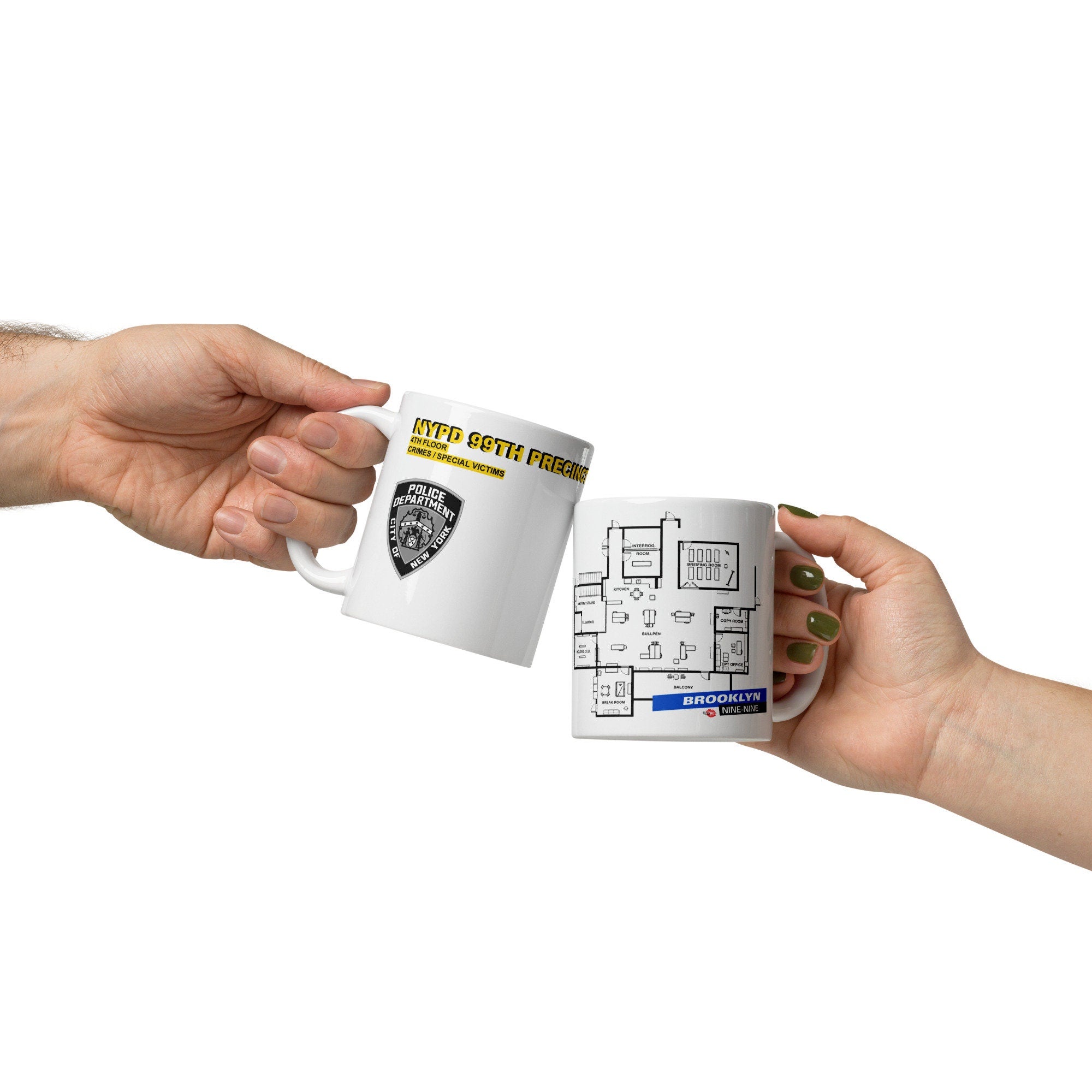 Brooklyn Nine Nine Glossy Mug - Precinct Floorplan New York