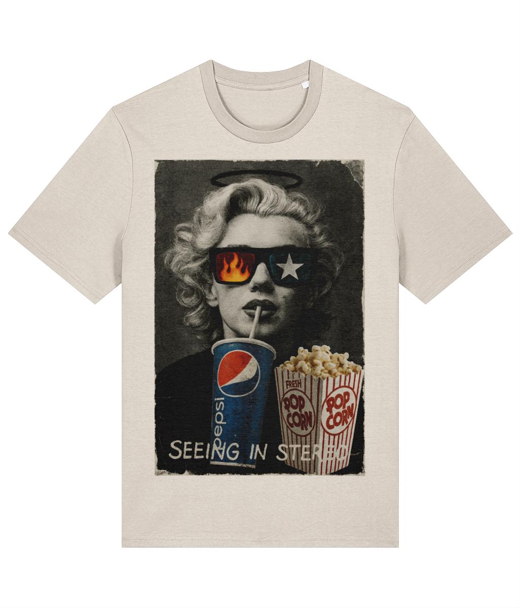 Marilyn Movies T-Shirt - 100% Cotton - Seeing in Stereo