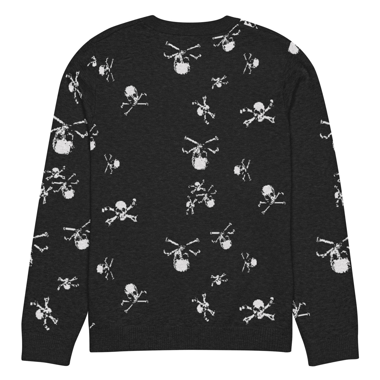 Skull and Crossbones Knitted Crew Neck Sweater
